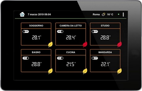 Pandemia e distanziamento sociale - Termostato a parete multizona Termogea Smart Touch