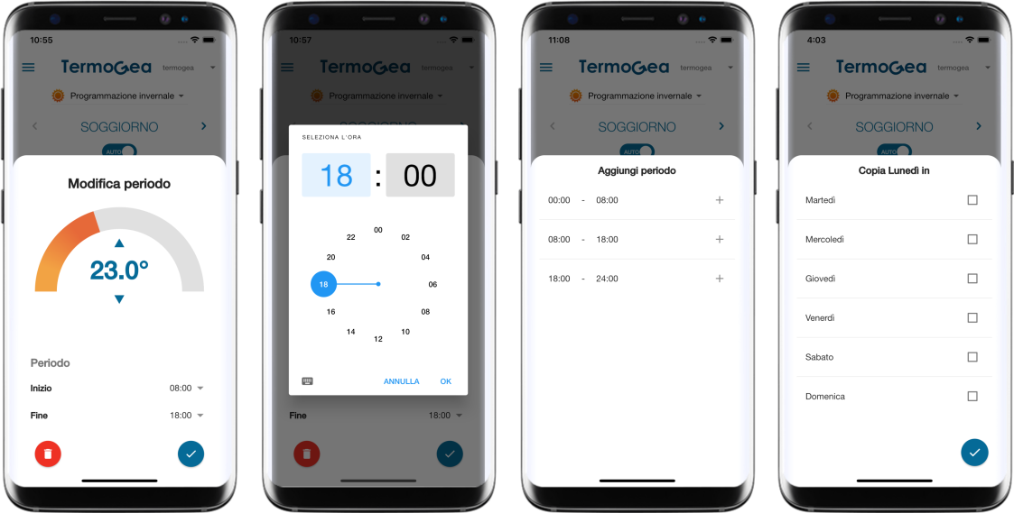 App Termogea per la termoregolazione remota.