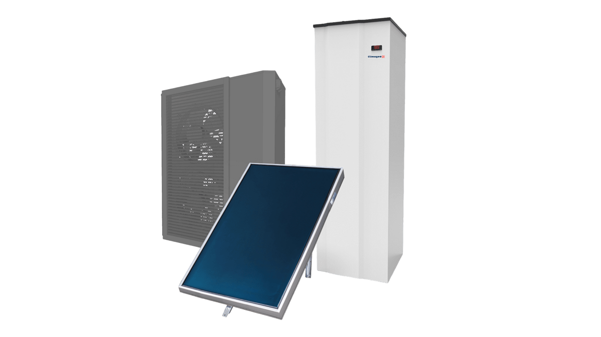 Pompa di calore R32 solare 14kW monofase per villa o appartaemento.