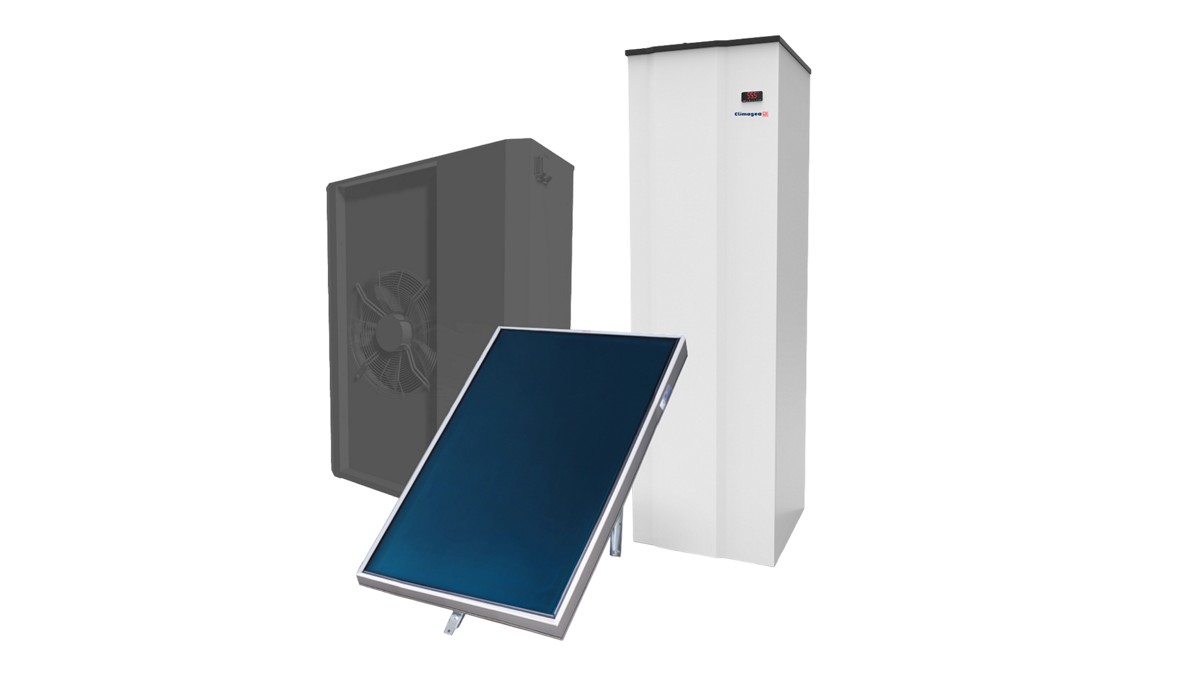 Pompa di calore solare R410A 14kW trifase per villa o appartamento.
