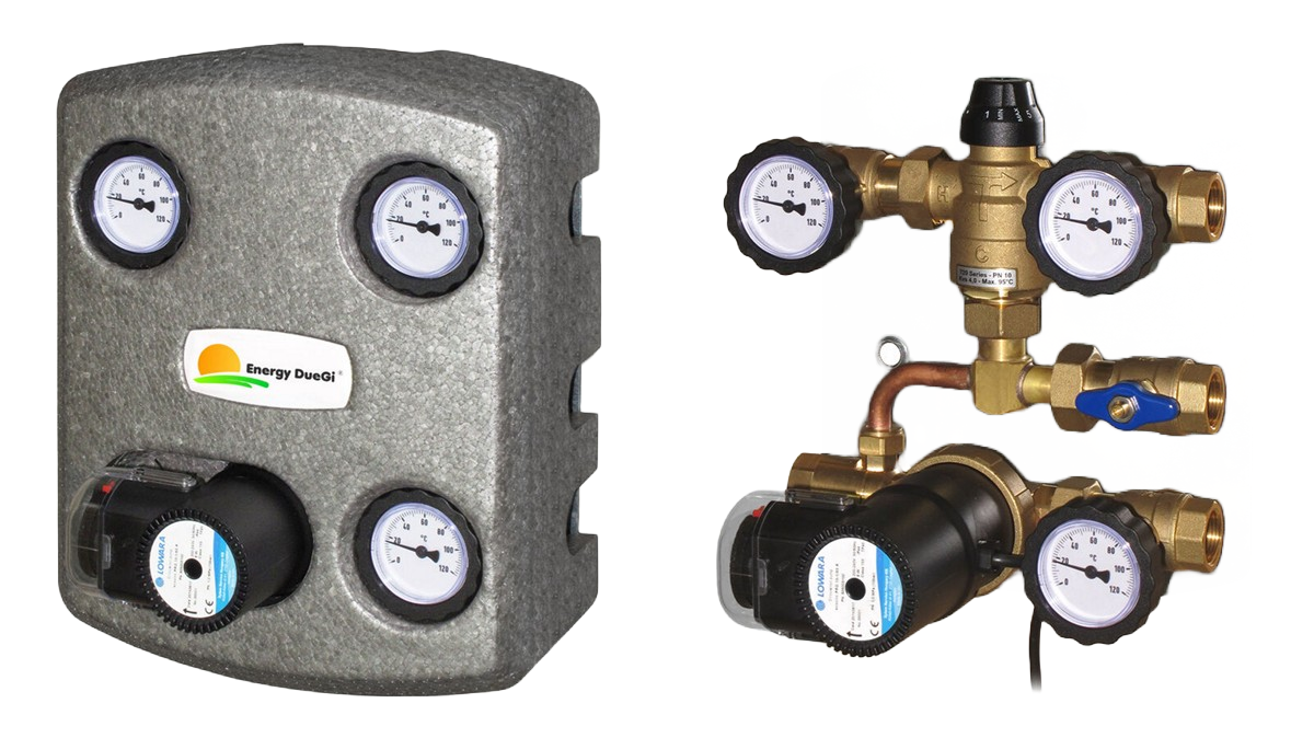 Ricircolo per scaldacqua a pompa di calore.