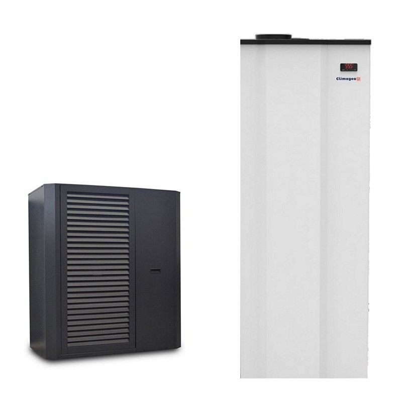 Pompa di calore per impianto centralizzato condominiale con scaldacqua per appartamento.